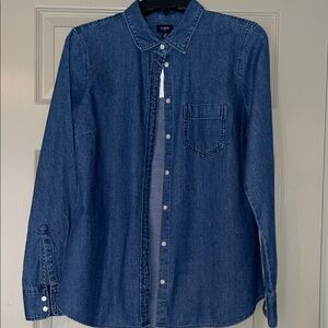 NWT Women’s Medium J. Crew Women’s Indigo Button-Down Shirt